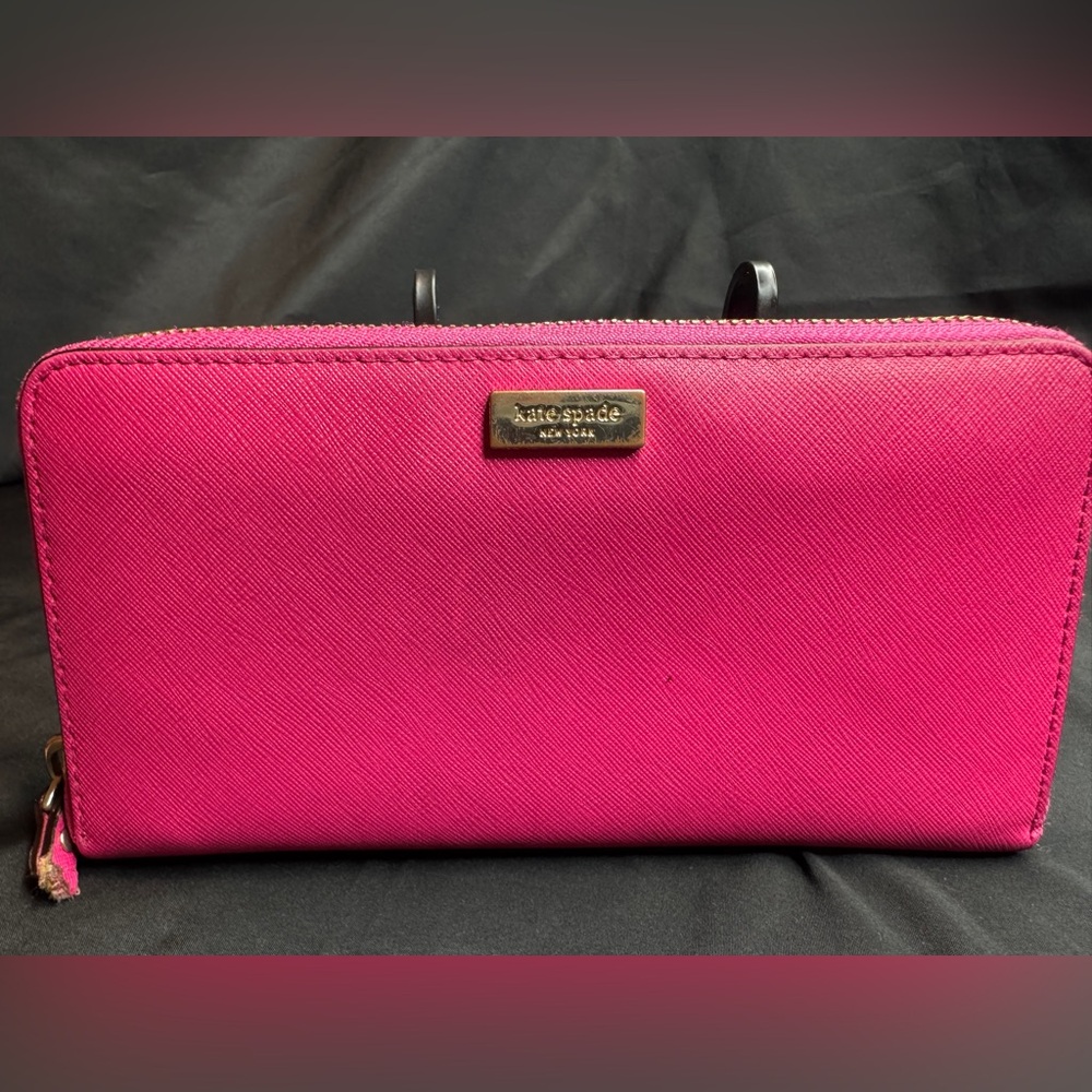 kate spade Bright Fuchsia Zip Around Wallet